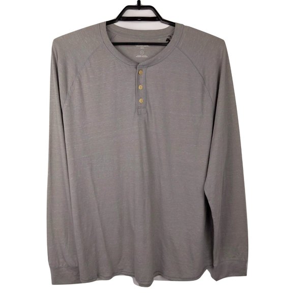 Goodfellow & Co Other - Goodfellow Long Sleeve Raglan Henley Gray Shirt